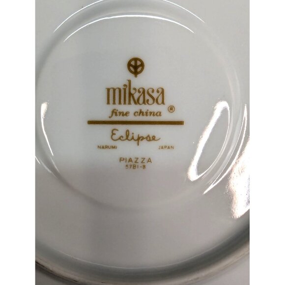Mikasa Fine China Eclipse Piazza 57B1-B Saucer 5 3/4" Narumi Japan Set of 4 - Picture 10 of 10